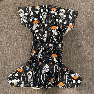 Dancing skeletons pocket diaper